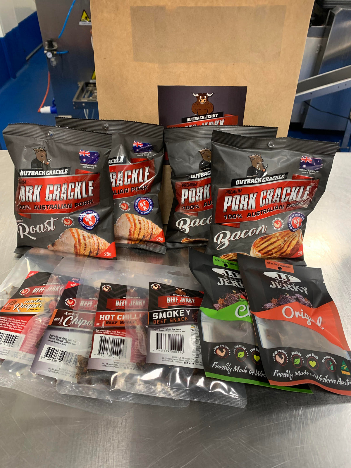 Beef Jerky and Pork Crackle Shopwbag