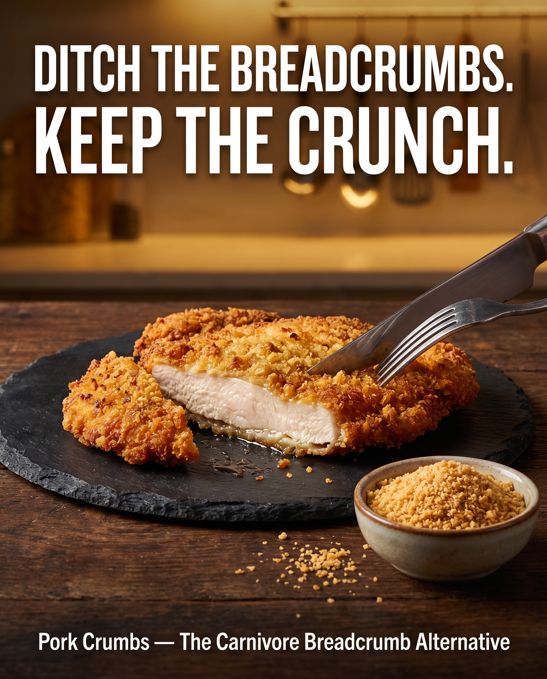 Carnivore Keto Panko Crumbs made from Pork Rind 350g Breadcrumb Replacement